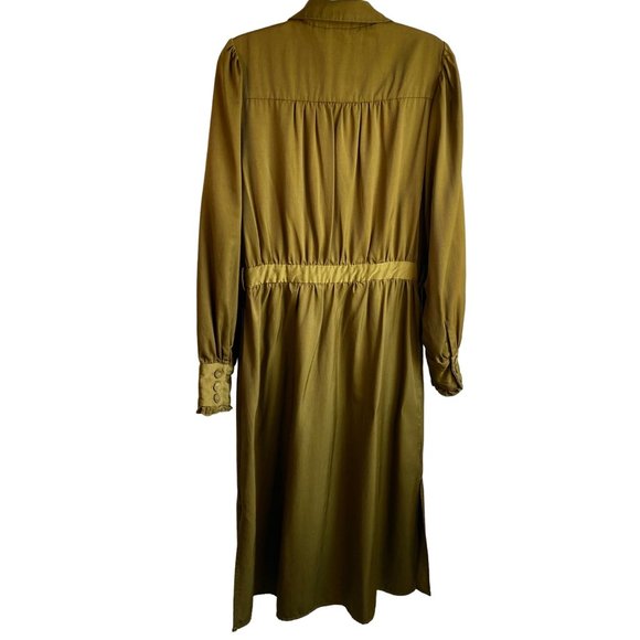 FRNCH Women's Collared‎ Long Sleeve Button Down Maxi Dress Size M - Picture 8 of 14